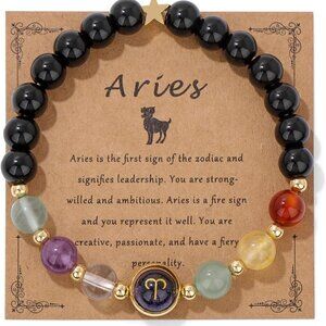 Zodiac Bracelets for Women 12 Constellations Healing Crystal Stone Beads